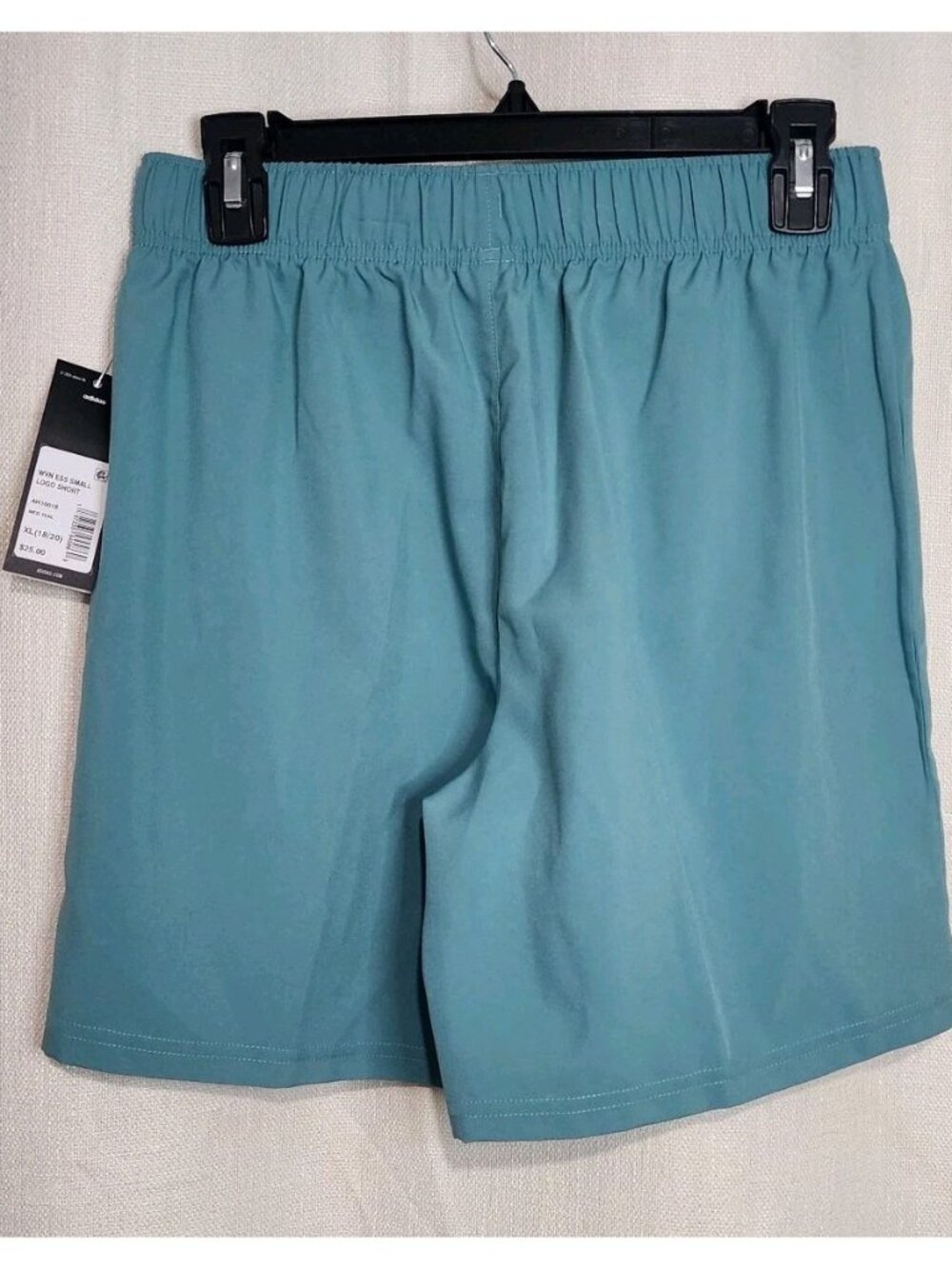 Adidas Boys Athletic Shorts Regular Fit Logo Teal Size Large (14/16) NWT - Picture 2 of 11